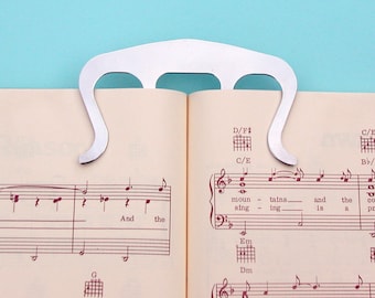 Music Book Mark and Page Holder - Silver Page Clip