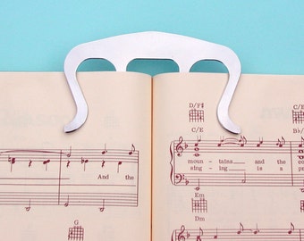 Music Book Mark and Page Holder - Silver Page Clip