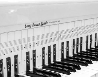 Practice Keyboard & Note Chart for Behind the Piano Keys