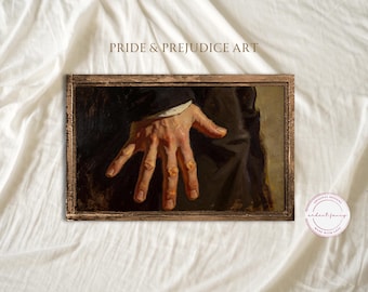 Lámina de pintura al óleo flexible de Mr. Darcy, inspirada en Orgullo y Prejuicio, ideal para amantes de los libros (descarga digital).