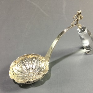Vintage Sterling Silver Confectioners Spoon by G.W. Adams for Chawner & Co. London 1878