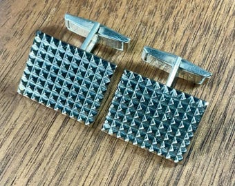 Vintage Vitallium and Sterling Silver Cufflinks