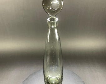 Holmegaard Glass Aristo Krat Decanter Smoke Color Denmark