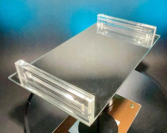 MCM Lucite & Mirrored Vanity Tray