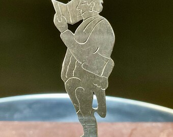 Vintage Mid Century Sterling Silver Figural Bookmark - Salamone