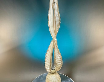 Vintage MCM Italian Murano Art Glass Flame / Feather Sculpture - 21.5 “