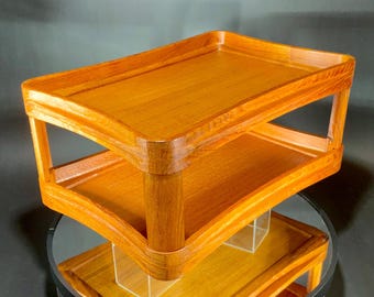 Jens Quistgaard Dansk Designs Two Tier Teak Desk Letter Tray