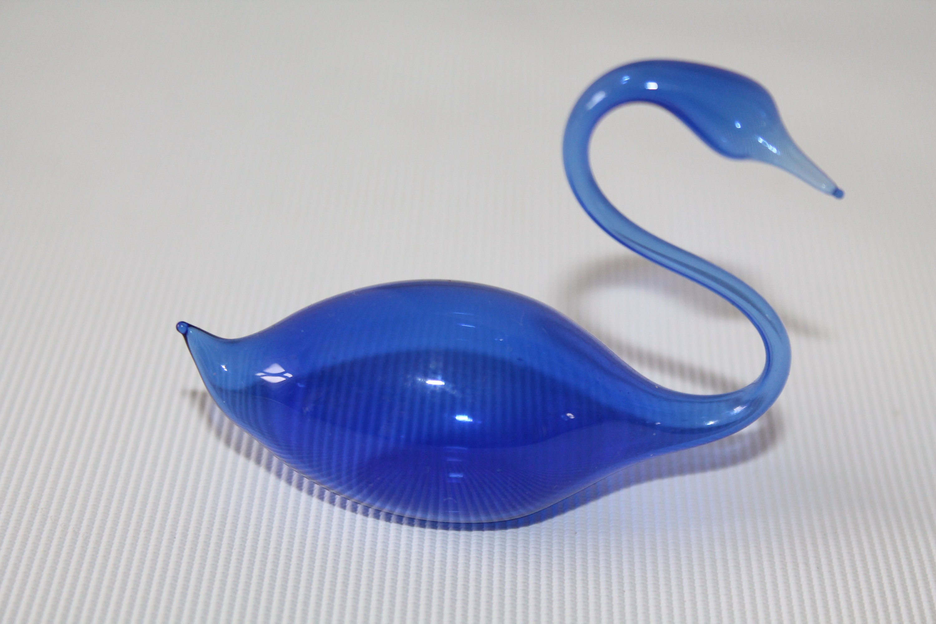Vintage Delicate Blown Glass Swan Figurines Hollow Bimini Lauscha Etsy