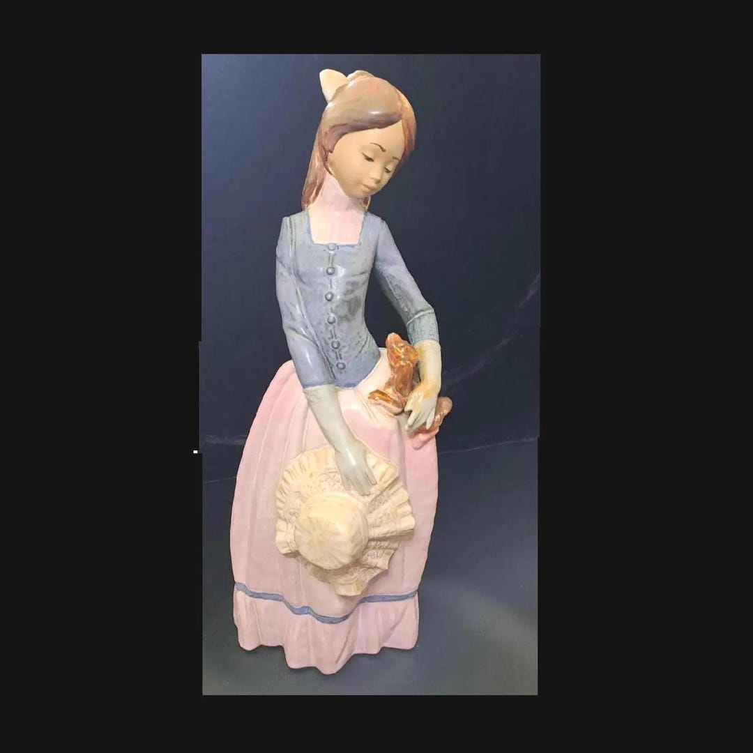 Large Nao By Lladro Gres Figurine Sunday Stroll Young Lady With Dog large-nao-by-lladro-gres-figurine-sunday-stroll-young-lady-with-dog