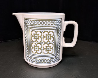 Vintage Hornsea Pottery Tapestry Pattern One Pint Milk Jug 1970's