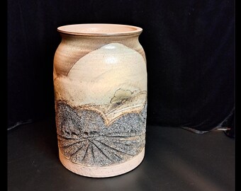 Rare Les Cole Textured Vase / Planter