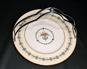 Coalport Queen Elizabeth Ivory Bone China Plate By  With Handle – Cake Stand