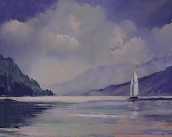 Misty Lake Soft Pastel Tutorial with Video Demonstration.