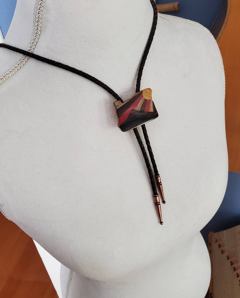 Bolo Tie State of Oregon Sunrise