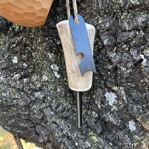 Bushcraft Antler Fire Starter with Striker, Ruler, Bottle Opener, Hex Wrench, Ferro Rod, Survival Kit