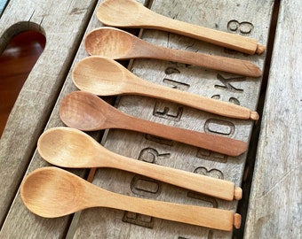 Maple Small Wooden Spoon. For Honey, Salt & Pepper, Tea Stirrer, Jam, Etc.