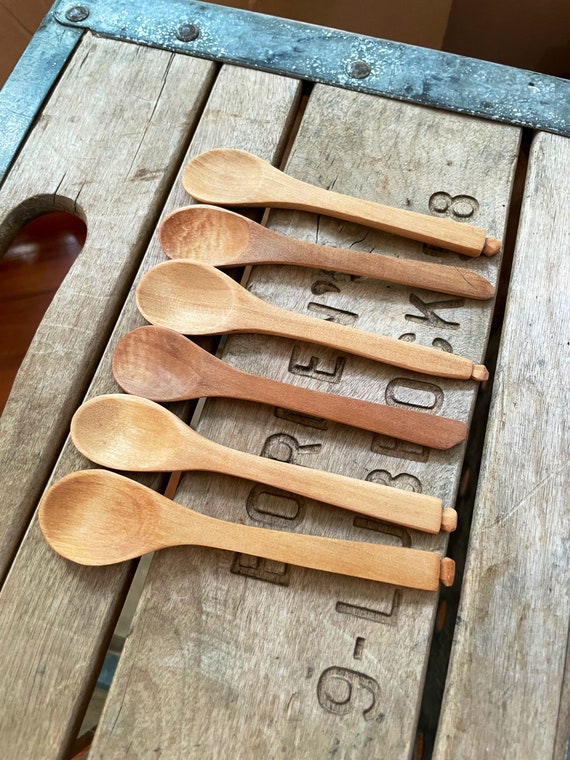 Maple Small Wooden Spoon. for Honey, Salt & Pepper, Tea Stirrer, Jam, Etc.  