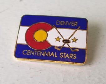 Denver Centennial Stars Youth Hockey Team Metal Enamel Pin, Colorado USA