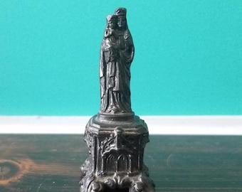 1930's Madonna and Child Cast Spelter Statuette