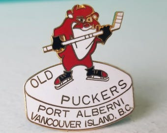 Port Alberni Old Puckers Oldtimers, Vancouver BC COHA Metal Enamel Pin