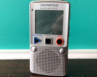 Olympus Note Corder DP-201 Vintage Portable Voice Recorder