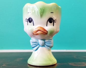 Vintage Kitsch Ceramic Duck Egg Cup. 1950s-1960s. Japan.