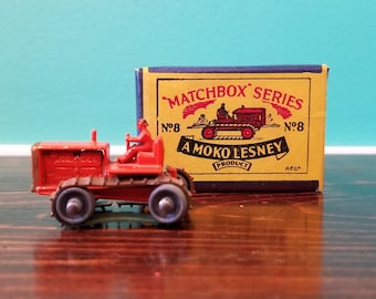 Matchbox Series #8A. Caterpillar Tractor. 1955-1958. Moko Lesney England.