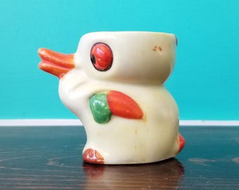 Vintage Ceramic Duck Egg Cup. 1940s. Occupied Japan.
