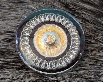 1960's Carved Lucite Fur/Jacket Button. USA.
