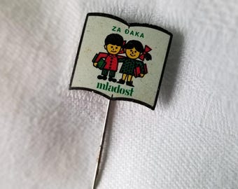 Mladost Youth Education Vintage Stick Pin. Yugoslavia/Croatia.