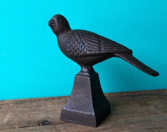 Vintage Cast Iron Bird Figurine