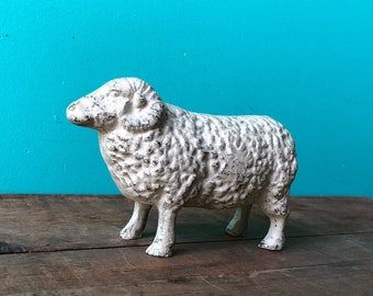 Vintage Cast Iron Sheep Ram Figure