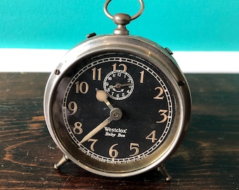 Westclox Baby Ben 1920's Mechanical Alarm Clock. USA.
