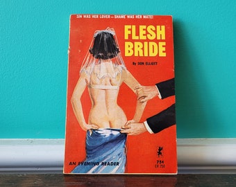 Signed Vintage Erotica Fiction Flesh Bride 1st Edition Paperback