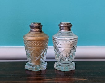 Sterling Lid  Salt and Pepper Shaker Set