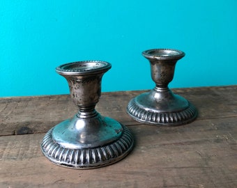 1930s Birks Sterling Silver 75/26 Candle Holders Set of Two