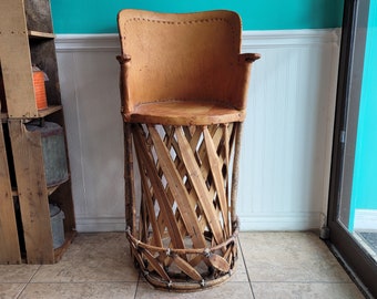 Vintage Mexican Equipale Bar Stool   LOCAL PICKUP ONLY.