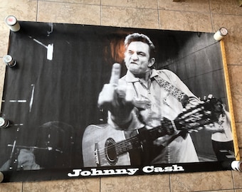 Large Vintage Johnny Cash Poster 62" x 42"