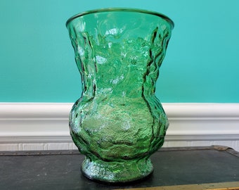 1960's E O Brody Co. Green Glass Vase