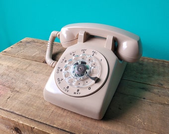 Warm Beige Northern Telecom Rotary Dial Telephone