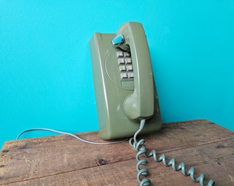 Green Northern Electric Touch Tone Wall Phone