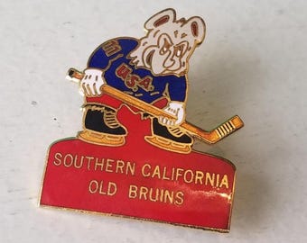 Southern California Old Bruins Oldtimers Hockey Club Metal Enamel Pin, USA