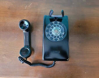 New in Box Northern Electric Black Wall Telephone