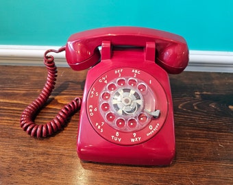 Northern Electric Rotary Telephone Red