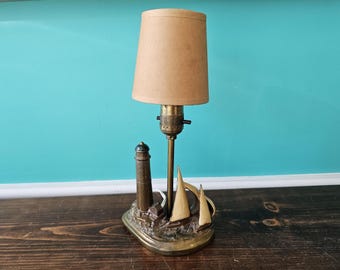 Vintage Cast Iron Maritime Lamp. Works!