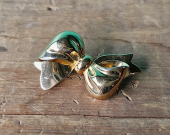 Vintage Signed Coro Bow Brooch, Gold Tone Small Brooch/Pin