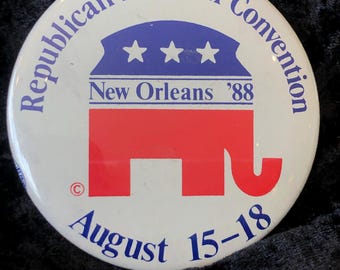 Vintage Button Republican National Convention 1988 3"