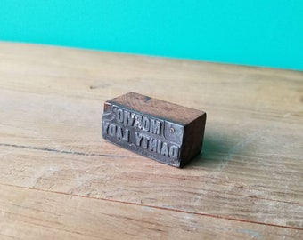 Morvic Dainty Lady Antique Wood Letterpress Block