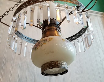 Country Farmhouse Hurricane Style Ceiling Lamp LOCAL PICKUP ONLY