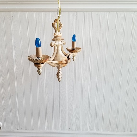 Antique Painted Cast Iron Pendulum Swag Lamp Etsy UK